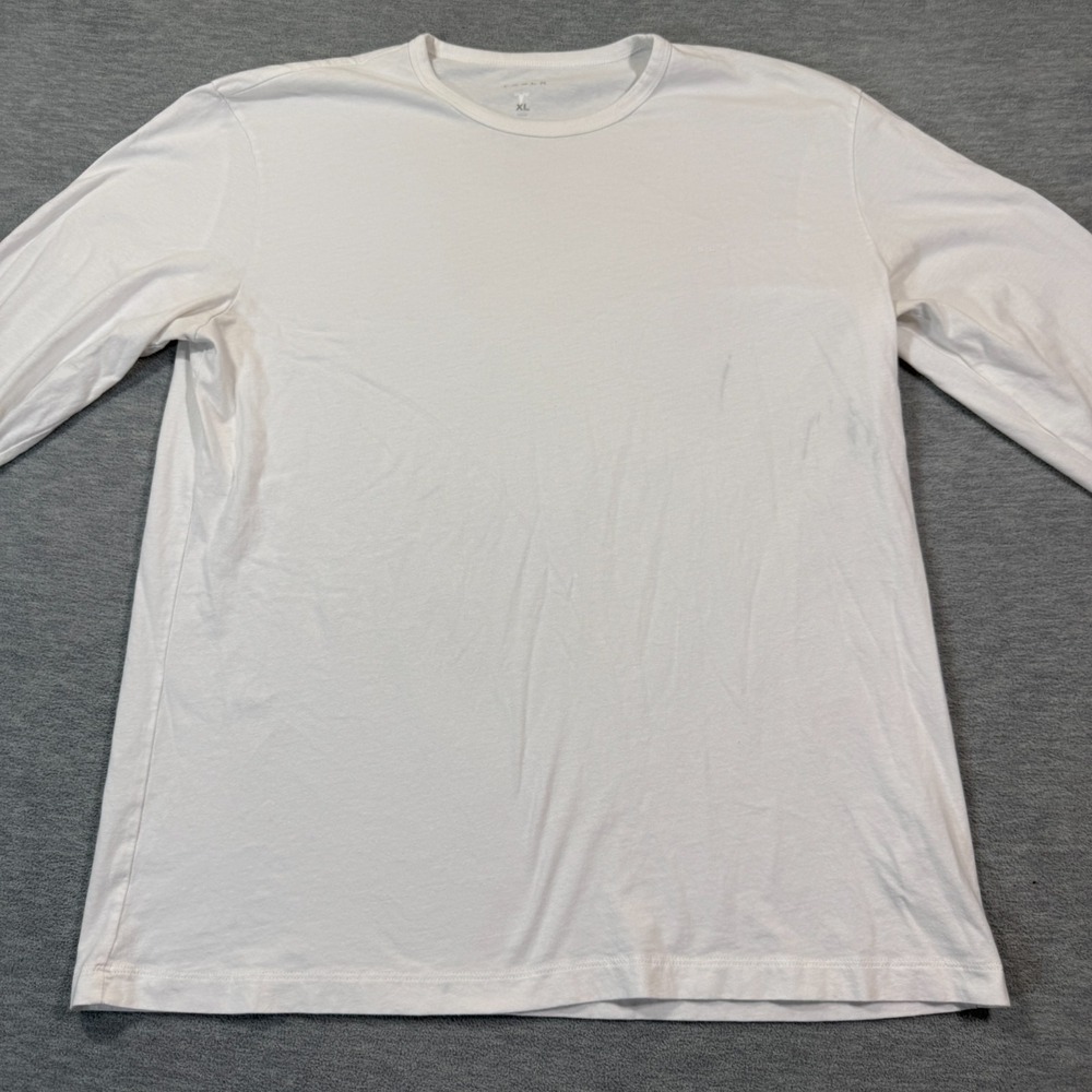 Tesla Shirt Mens‎ XL White Long Sleeve Logo Tee Electric Car Tech Casual Basic